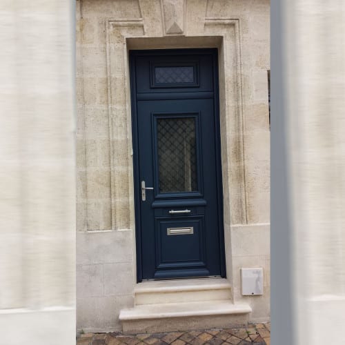 Porte d'entrée mixte noir